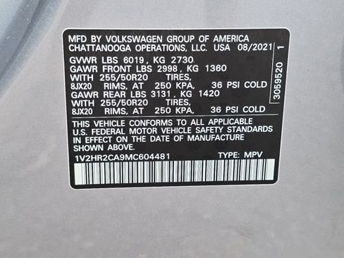 Used 2021 Volkswagen Atlas SE AWD/4WD image 34