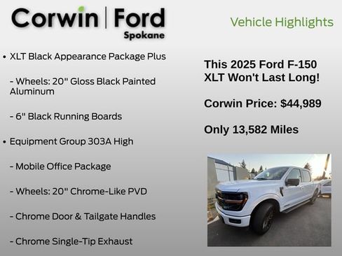 Used 2025 Ford F150 XLT w/ Equipment Group 303A High AWD/4WD image 12
