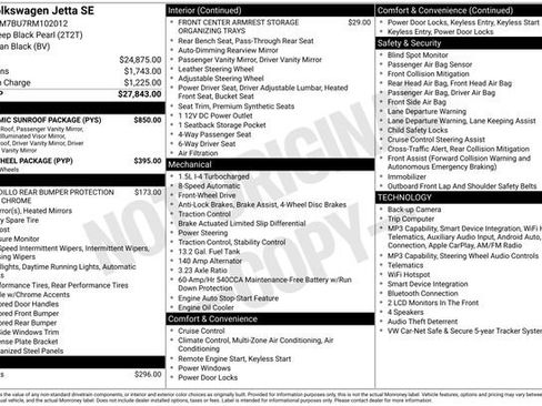 Used 2024 Volkswagen Jetta SE w/ Panoramic Sunroof Package FWD image 30