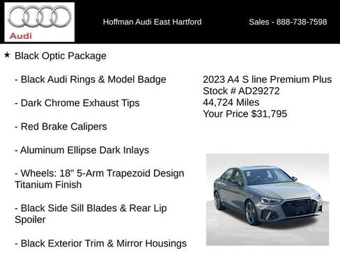 Used 2023 Audi A4 2.0T Premium Plus w/ Premium Plus Package AWD/4WD image 30