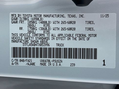 Certified 2026 Toyota Tundra SR5 w/ SX Package RWD image 31