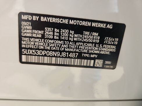 Used 2022 BMW X3 xDrive30i w/ M Sport Package image 8