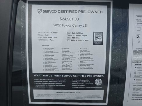 Used 2022 Toyota Camry LE image 27