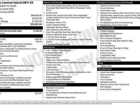 New 2026 Kia Carnival SX w/ SX Dark Edition Package FWD image 2