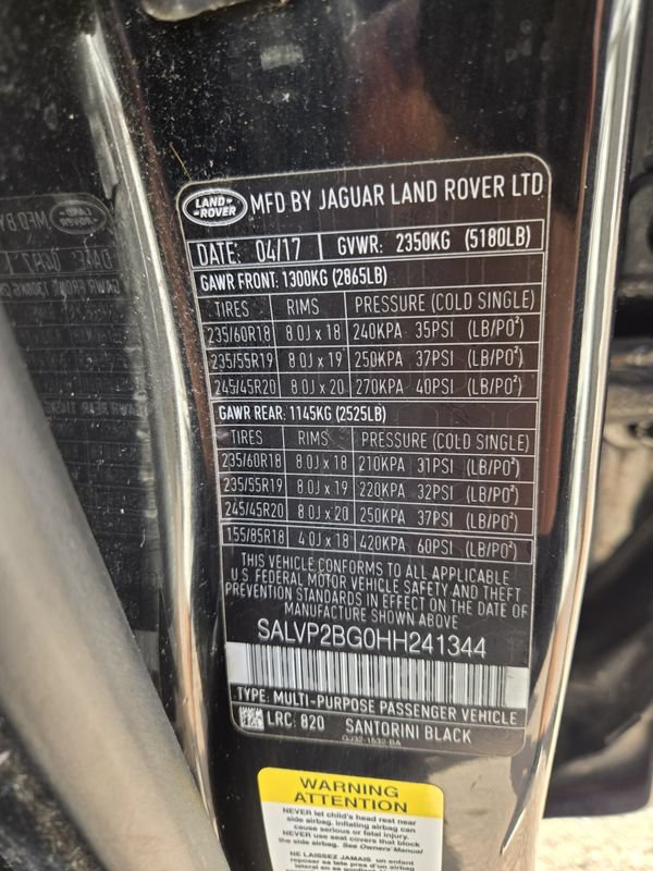 Used 2017 Land Rover Range Rover Evoque SE AWD/4WD image 34
