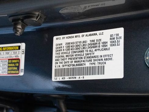 Used 2020 Honda Ridgeline RTL image 32