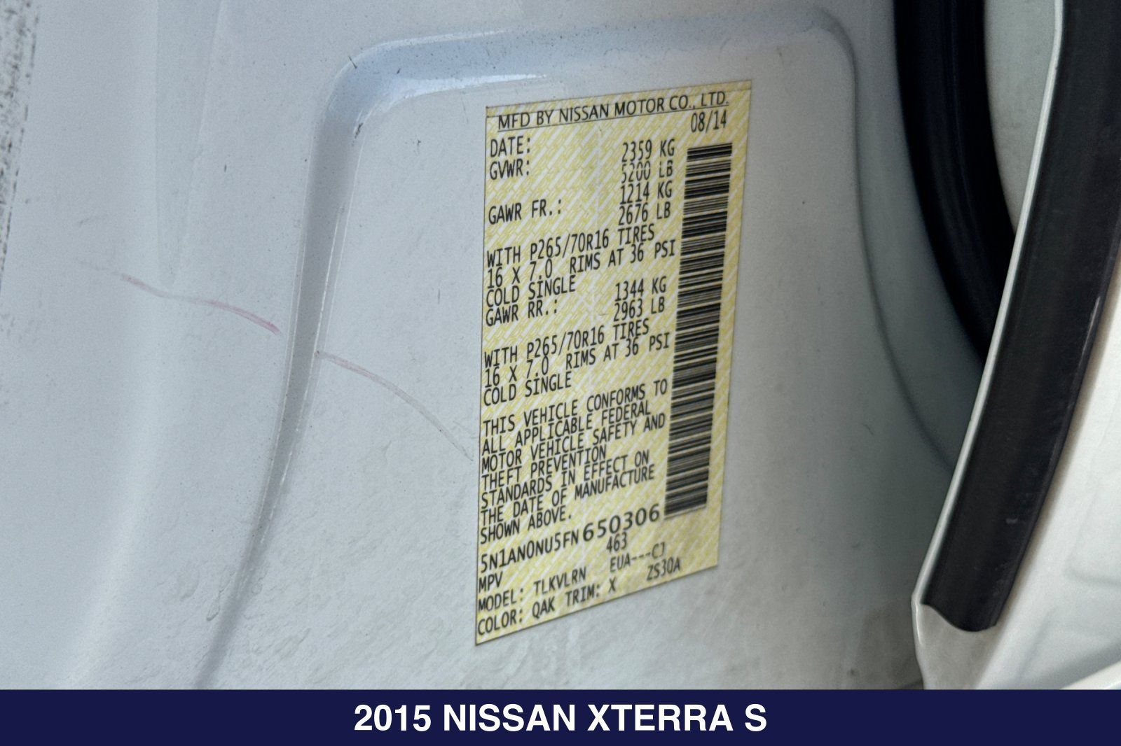 Used 2015 Nissan Xterra S RWD image 28