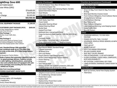 Used 2024 Chevrolet Brightdrop 600 w/ Commercial Equipment Package AWD/4WD image 8