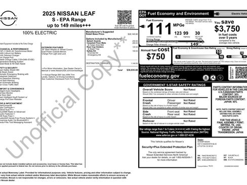 Used 2025 Nissan Leaf S image 46
