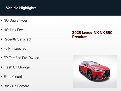 Used 2023 Lexus NX 350 AWD image 65