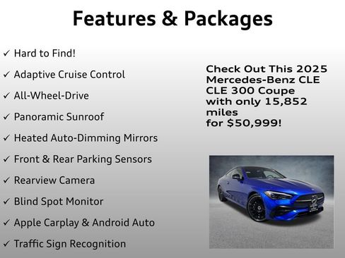 Used 2025 Mercedes-Benz CLE 300 4MATIC Coupe image 4