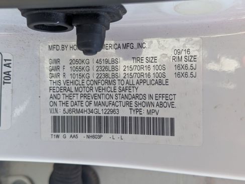 Used 2016 Honda CR-V LX image 15