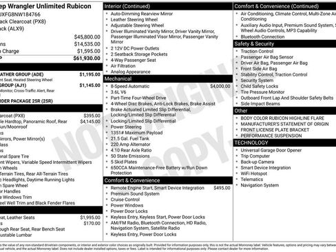Used 2022 Jeep Wrangler Unlimited Rubicon w/ Cold Weather Group AWD/4WD image 24