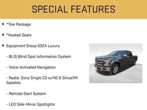 Used 2015 Ford F150 Lariat w/ Equipment Group 502A Luxury AWD/4WD image 6