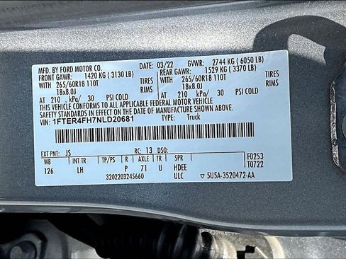 Used 2022 Ford Ranger XLT w/ Equipment Group 302A High image 33