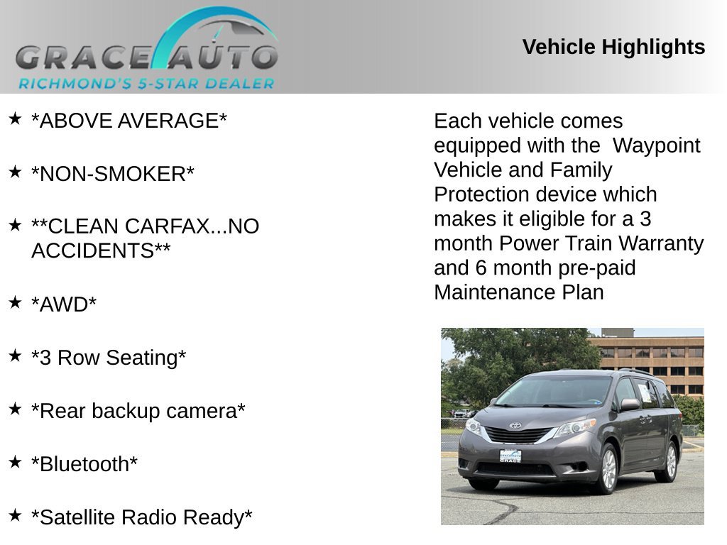 Used 2014 Toyota Sienna LE AWD/4WD image 2