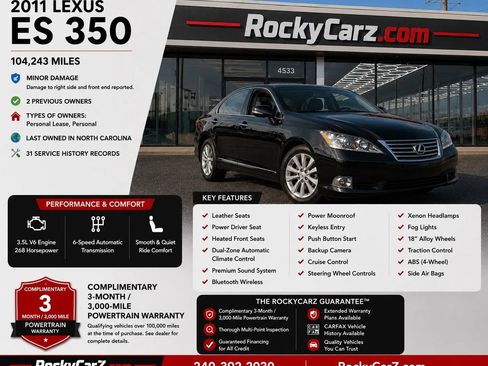 Used 2011 Lexus ES 350 FWD image 1