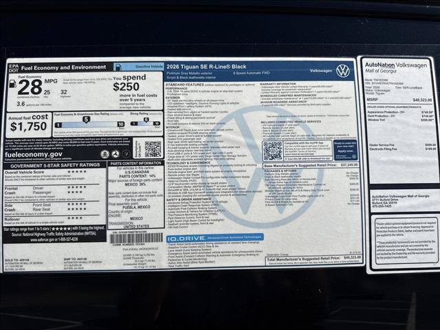 New 2026 Volkswagen Tiguan SE R-Line FWD image 28
