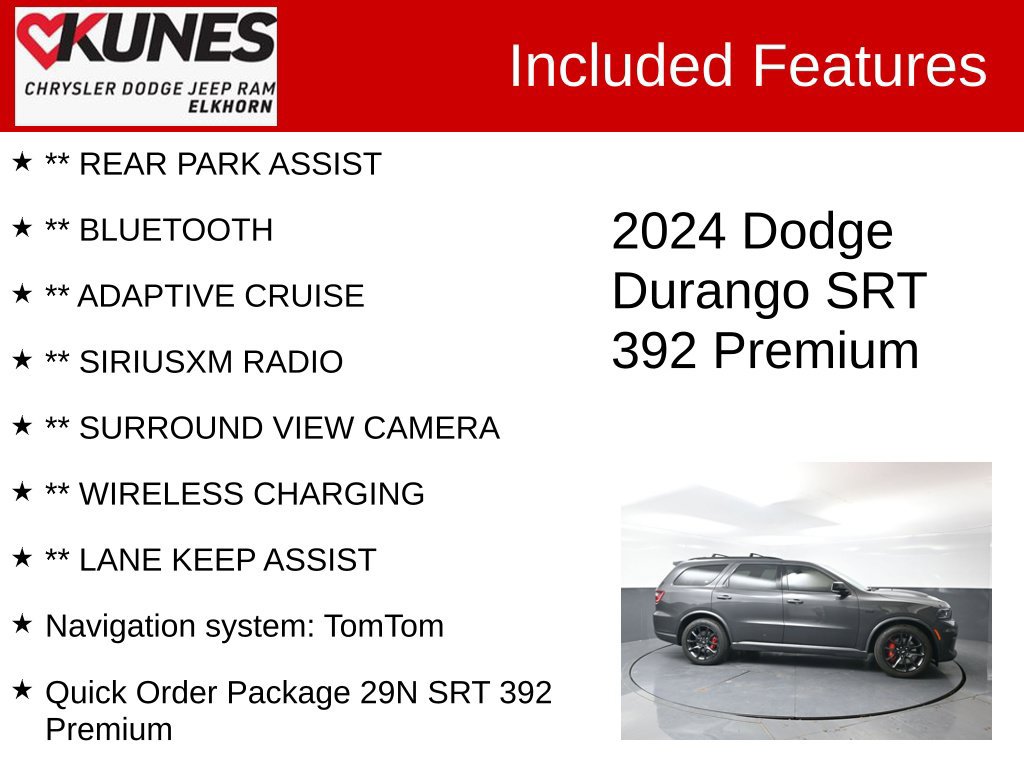 Used 2024 Dodge Durango SRT AWD/4WD image 3