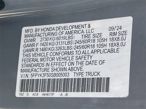 Used 2025 Honda Ridgeline RTL image 29