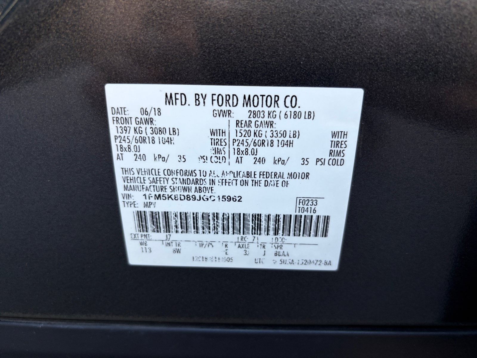 Used 2018 Ford Explorer XLT w/ Equipment Group 201A AWD/4WD image 31