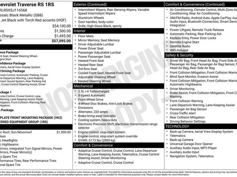 Used 2025 Chevrolet Traverse RS image 37