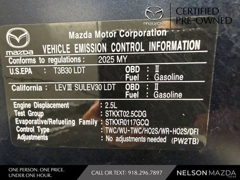 Certified 2025 MAZDA CX-5 AWD 2.5 S w/ Preferred Package image 54