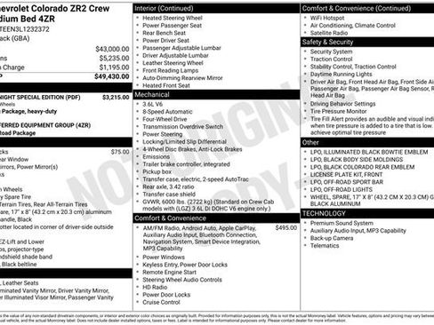Used 2020 Chevrolet Colorado ZR2 w/ ZR2 Midnight Special Edition AWD/4WD image 54