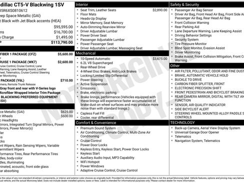 Used 2025 Cadillac CT5 V Blackwing w/ Carbon Fiber 1 Package image 41