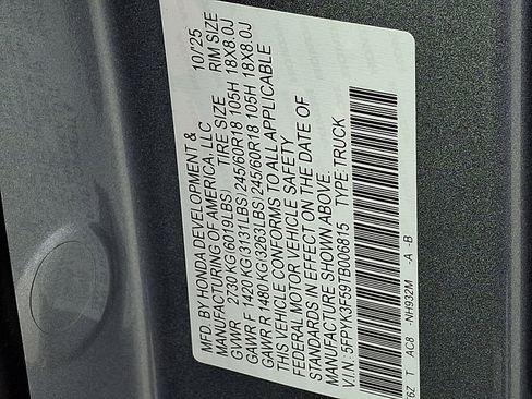 New 2026 Honda Ridgeline RTL image 14