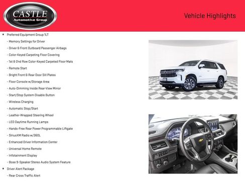 Used 2022 Chevrolet Tahoe LT w/ Luxury Package AWD/4WD image 3