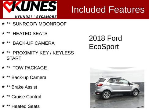 Used 2018 Ford EcoSport SE w/ SE Cold Weather Package image 2