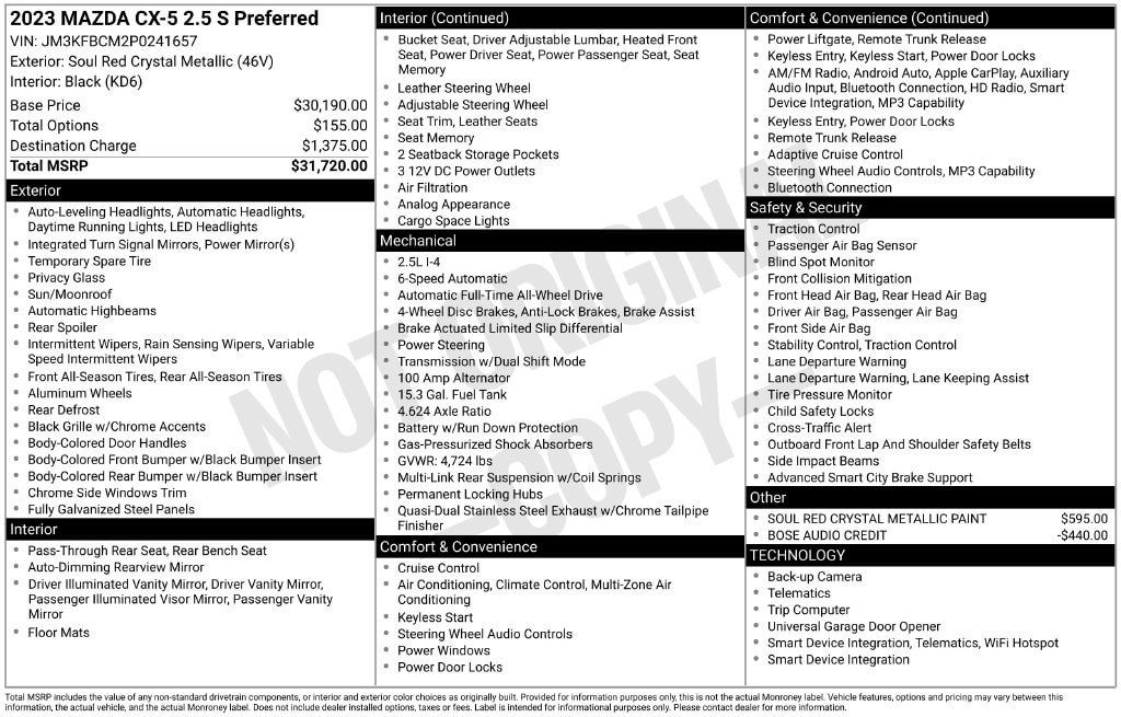 Certified 2023 MAZDA CX-5 AWD 2.5 S image 10