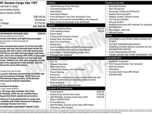 Used 2023 GMC Savana 2500 w/ Driver Convenience Package RWD image 24