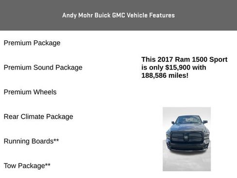 Used 2017 RAM 1500 Sport w/ Convenience Group AWD/4WD image 8