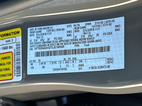 New 2026 Ford Ranger XLT w/ Equipment Group 301A High RWD image 20