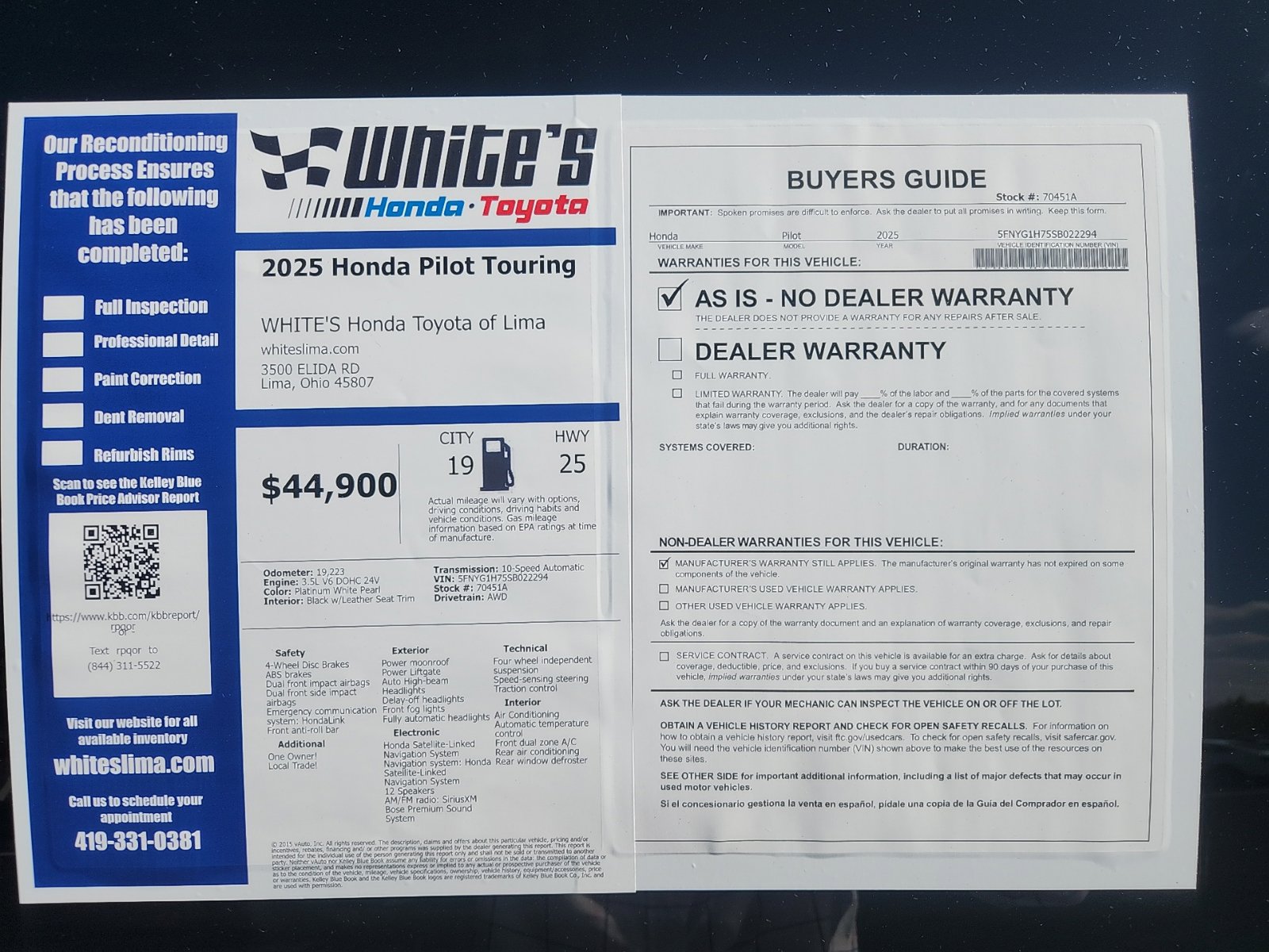 Used 2025 Honda Pilot Touring image 17