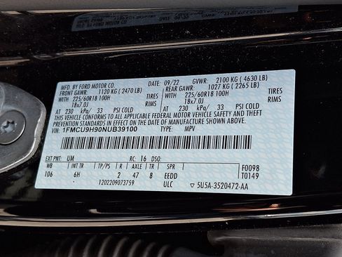 Certified 2022 Ford Escape SEL w/ Technology Package AWD/4WD image 26