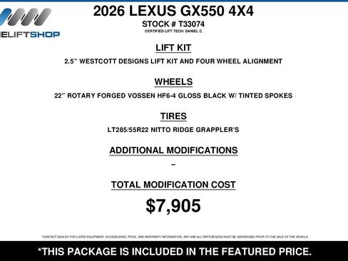 Used 2026 Lexus GX 550 w/ Cold Area Package AWD/4WD image 2