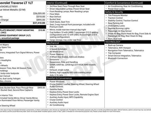 Used 2016 Chevrolet Traverse LT image 40