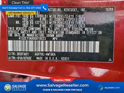 Used 2009 Toyota Venza 4dr Sport w/ Security Pkg image 17