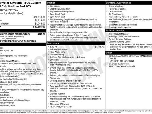 Used 2017 Chevrolet Silverado 1500 Custom w/ Custom Convenience Package image 1