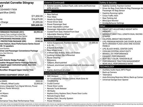 Used 2021 Chevrolet Corvette Stingray Premium Cpe w/ Z51 Performance Package image 52