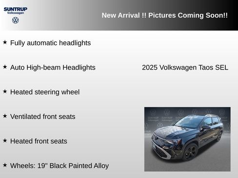Used 2025 Volkswagen Taos SEL w/ Black Wheel Plus Package AWD/4WD image 9