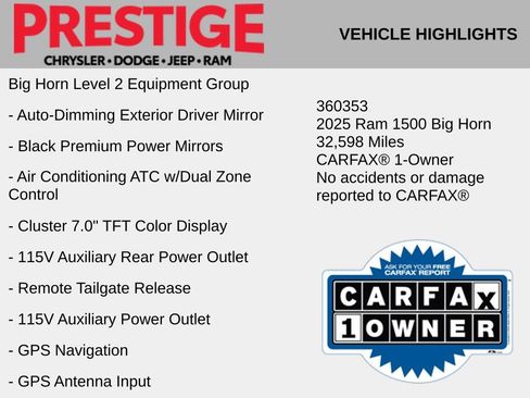Used 2025 RAM 1500 Big Horn AWD/4WD image 4