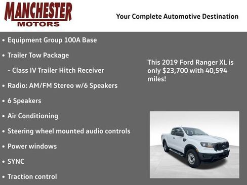 Used 2019 Ford Ranger XL w/ Trailer Tow Package image 2