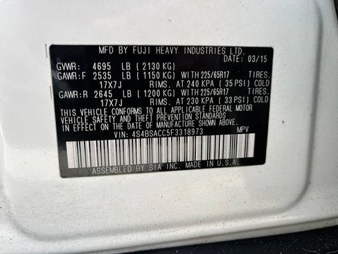 Used 2015 Subaru Outback 2.5i Premium AWD/4WD image 13