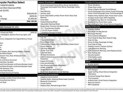 New 2026 Chrysler Pacifica Select image 13