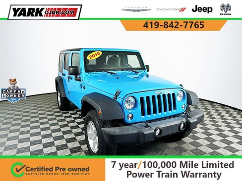 Certified 2018 Jeep Wrangler Unlimited Sport S image 1