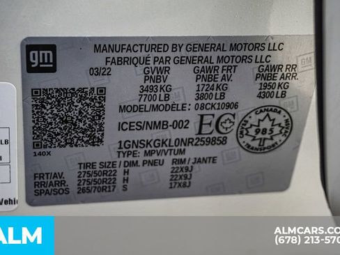 Used 2022 Chevrolet Suburban High Country image 60